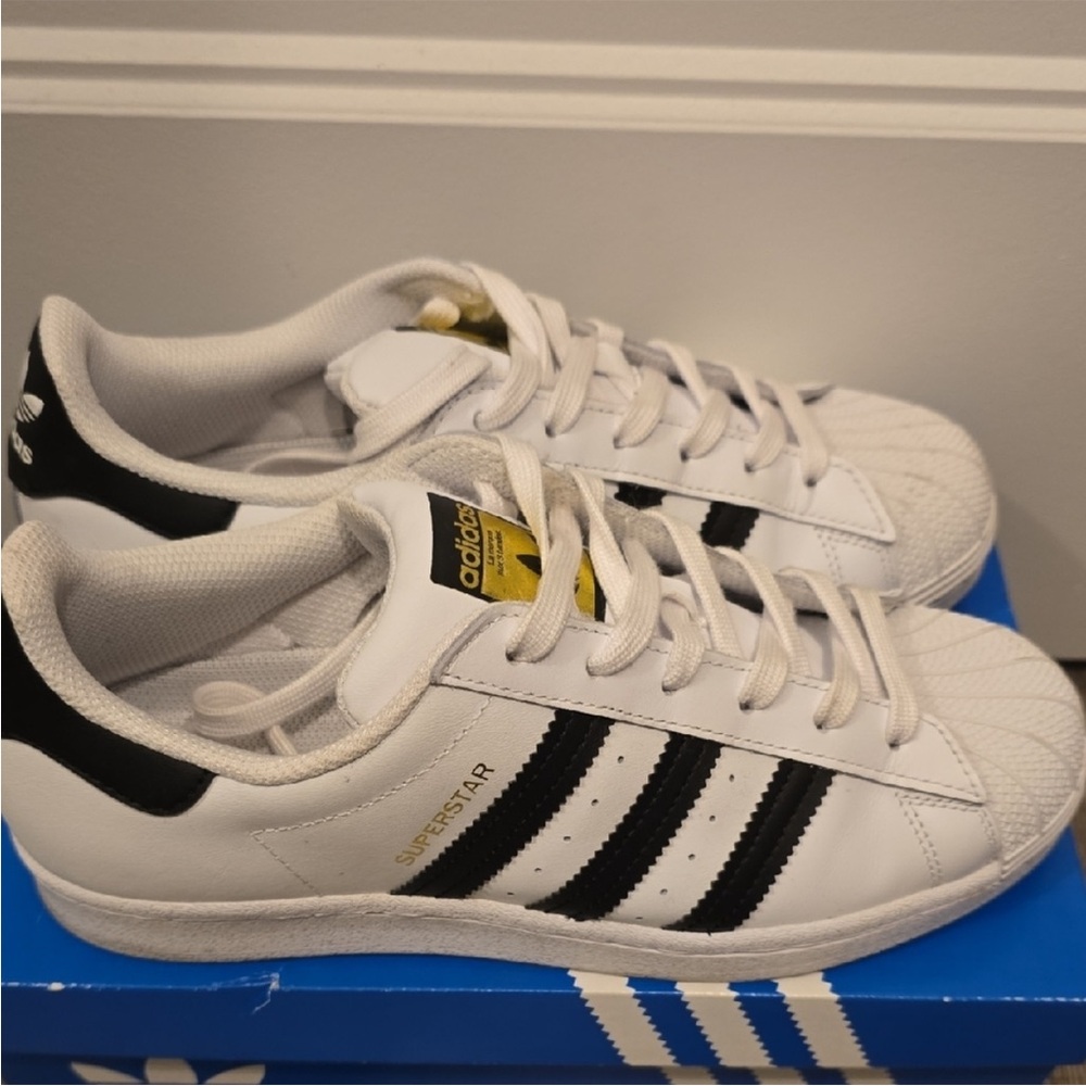 Adidas Men Superstar White and Black Shoes